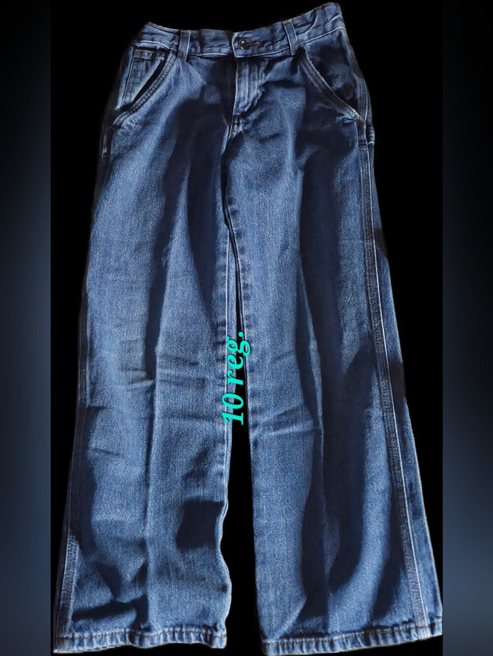 Boys Blue Denim Carpenter Jeans 10r- Classic Workwear Style